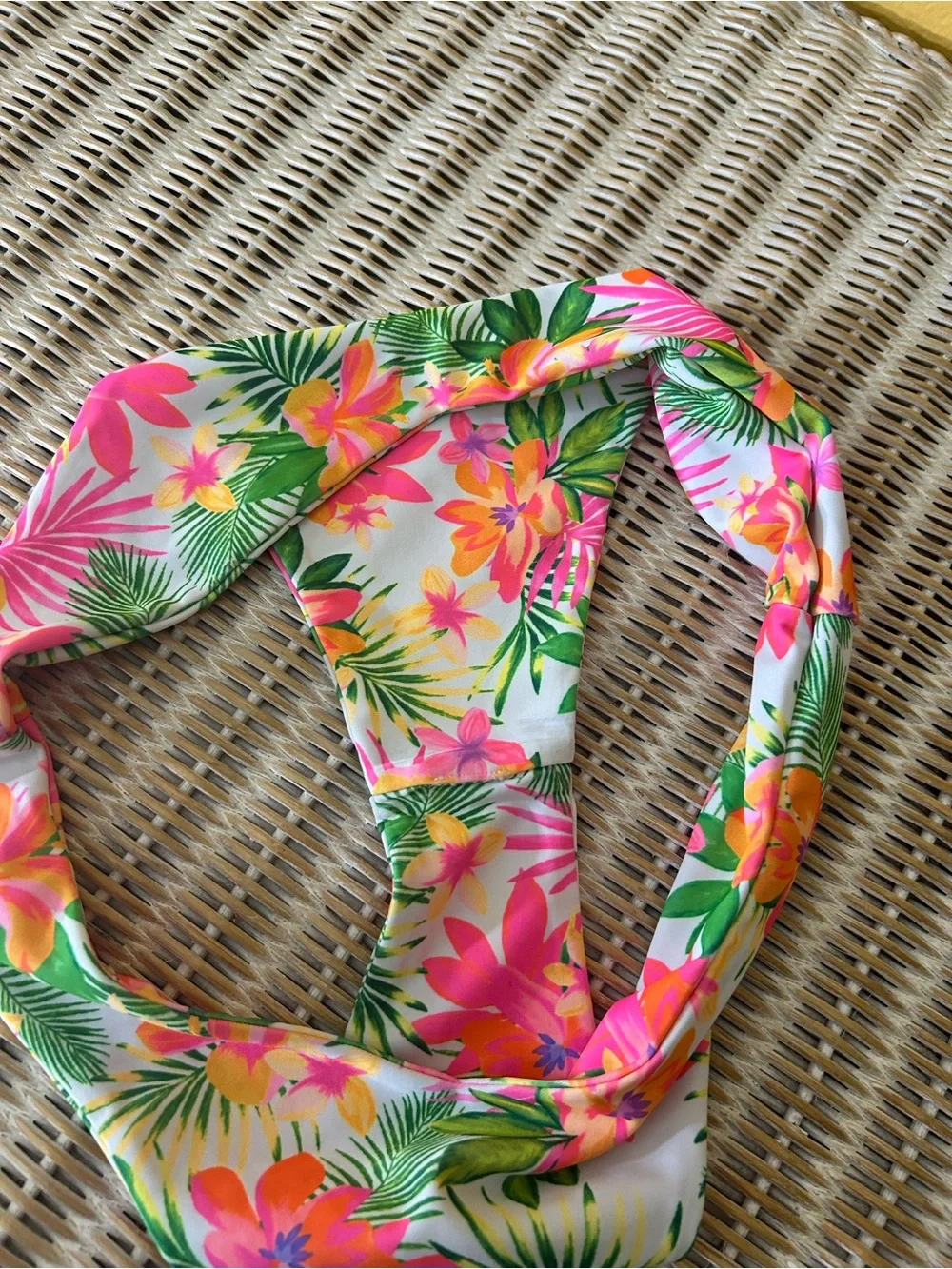 Kulani Kinis Ribbed Bikini Set | Aqua Floral | Size Small | Australian Swimwear